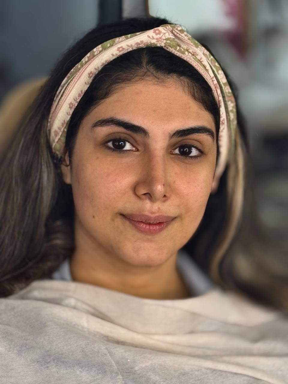 چهره قبل از اجرای میکاپ روسی در رشت